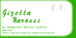 gizella marossi business card